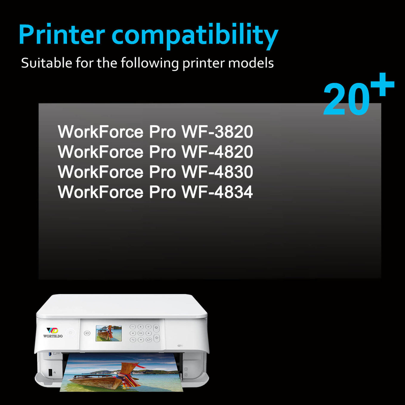 Remanufactured 822XL Premium Ink for Epson (5 Pack)
