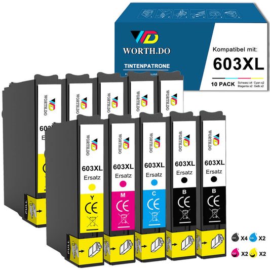 Tintenpatrone ersetzt Epson 603XL (10 Pack)