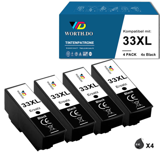       kompatible-tintenpatronen-feur-epson-33xl-4schwarz-worthdo