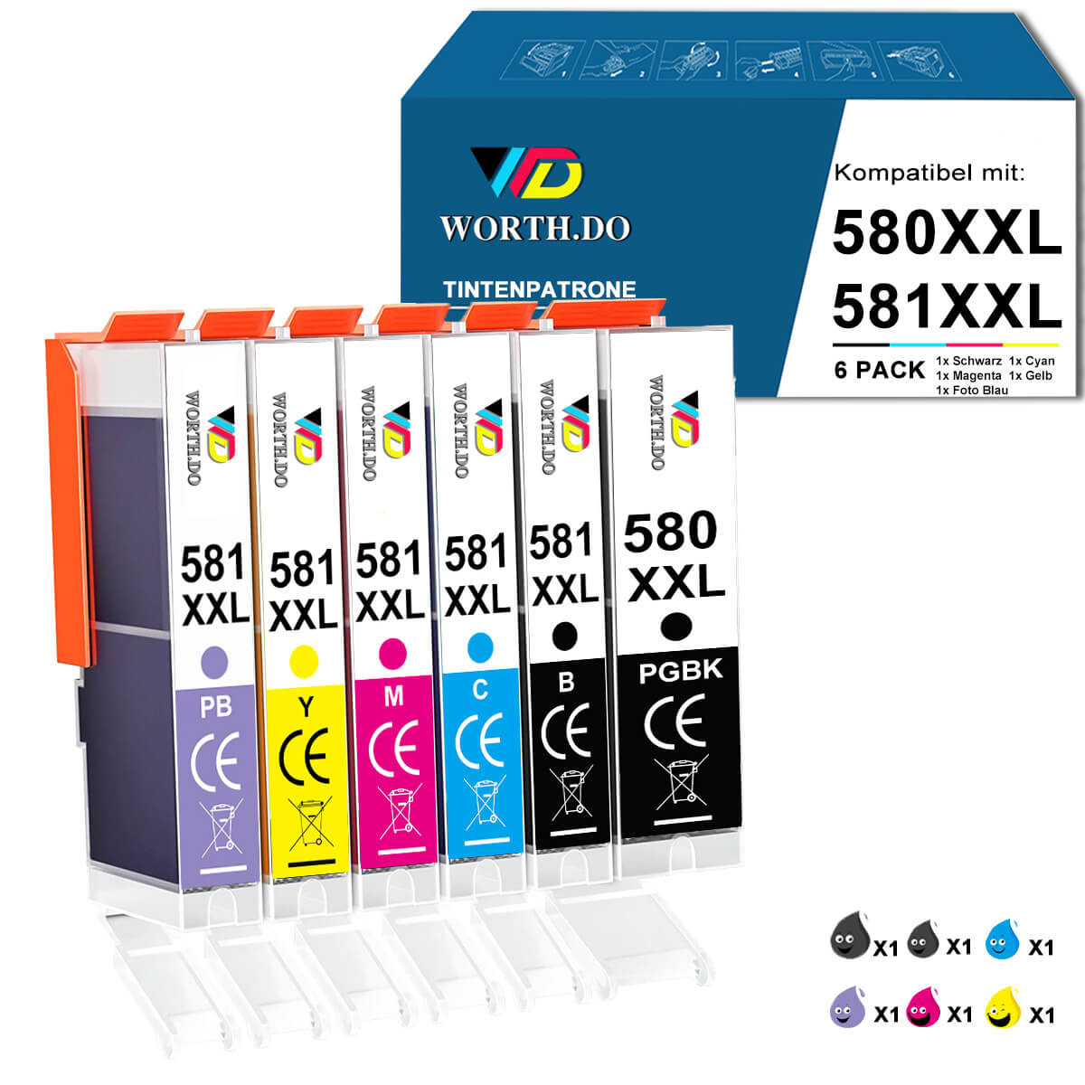    kompatible-tintenpatronen-fuer-canon-pgi-580xl-cli-581xl-colorpack-WorthDo.