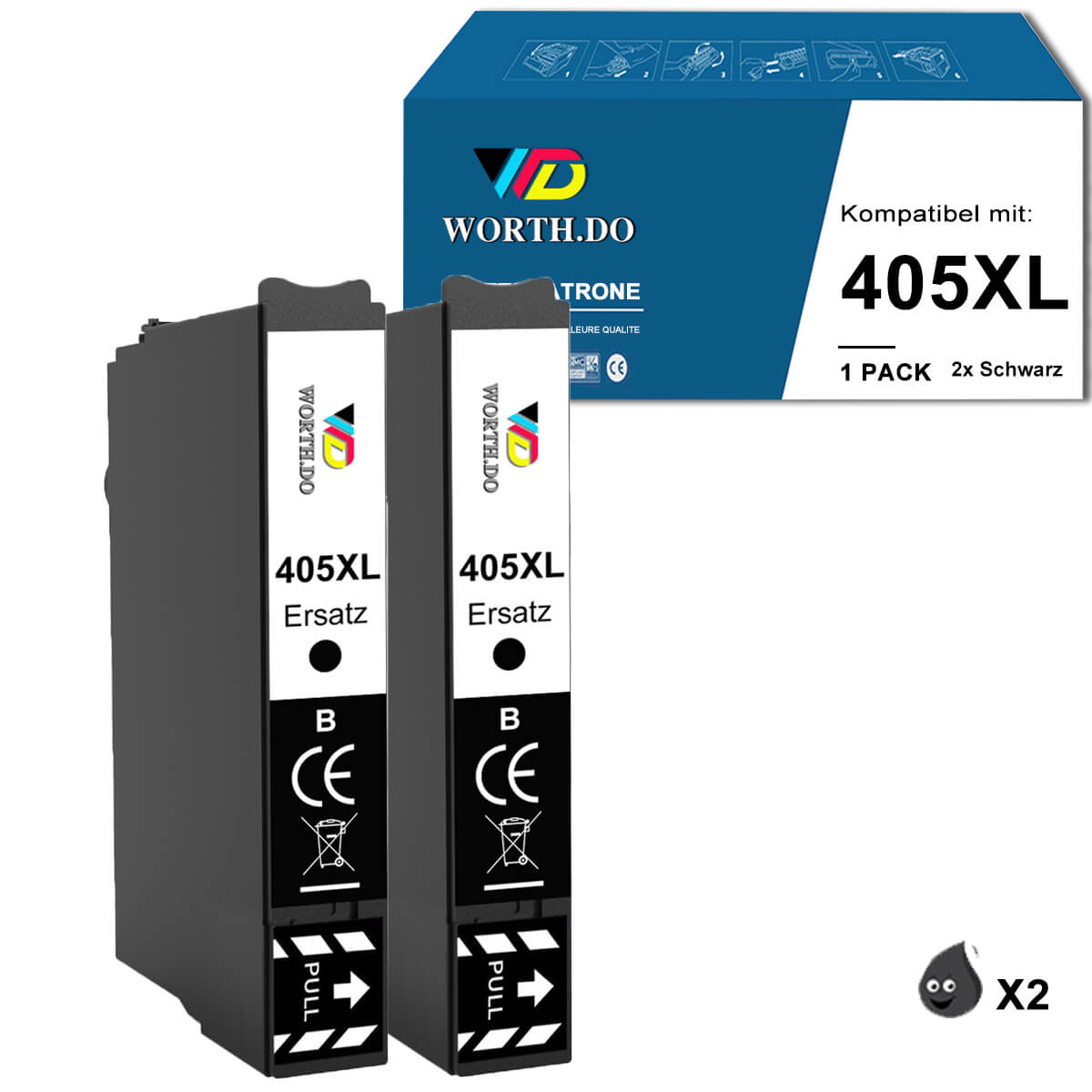 Tintenpatrone ersetzt Epson 405XL C/M/Y (3 Pack)