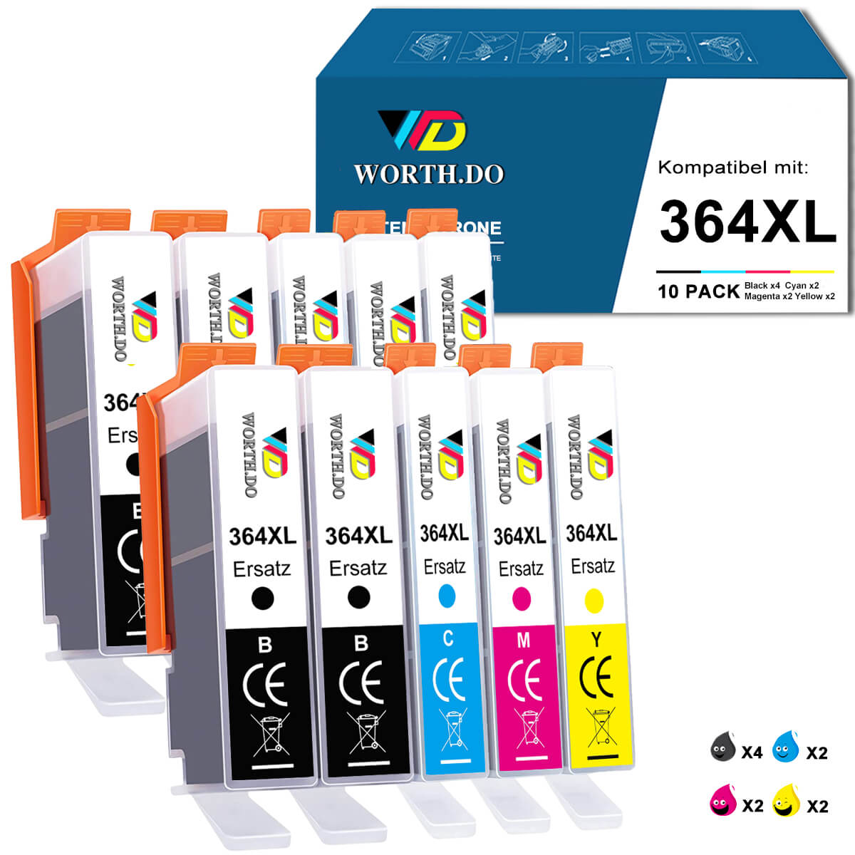       worth.do-kompatible-tintenpatronen-feur-hp-364xl-value-pack