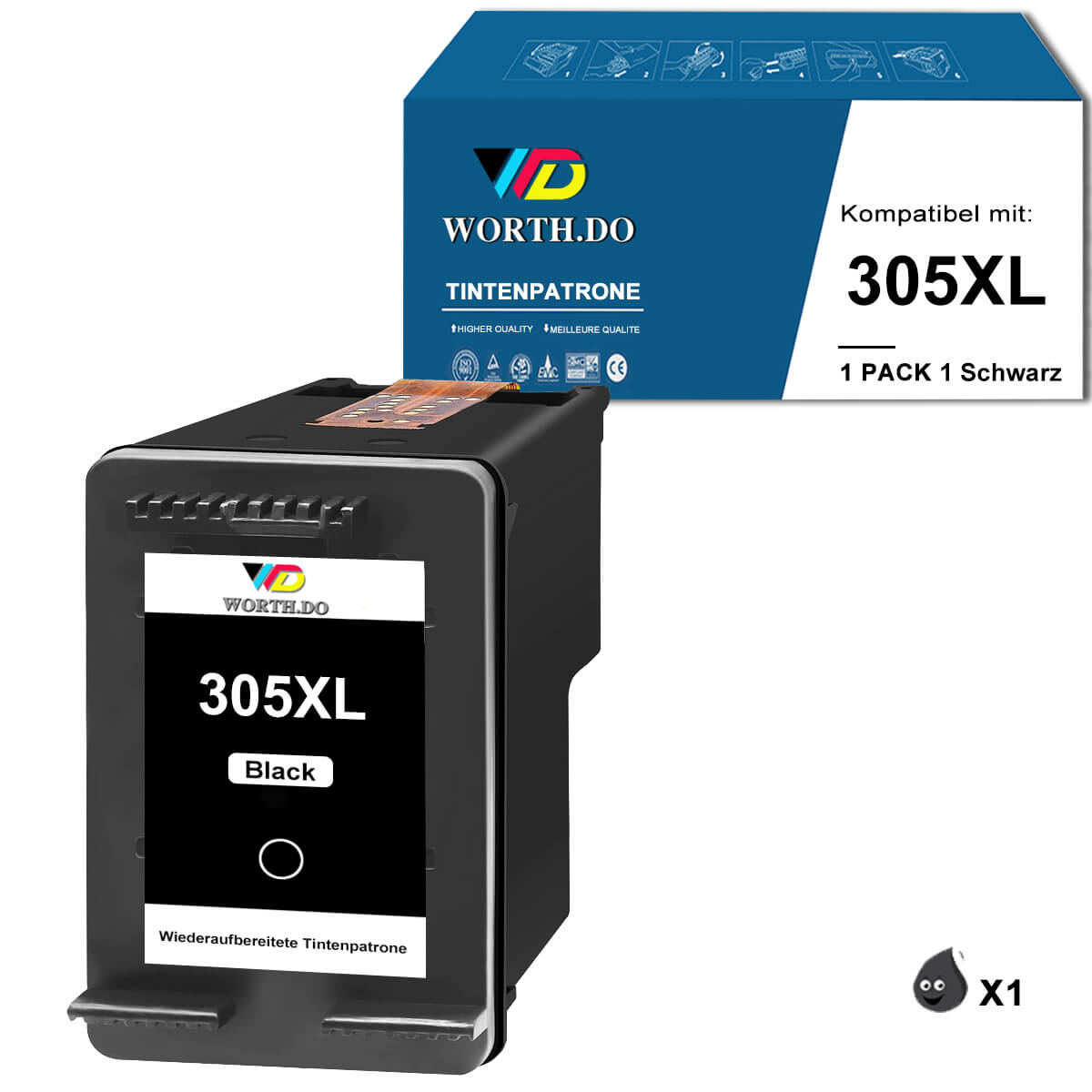     worth.do-kompatible-tintenpatronen-fuer-hp-305xl-schwarz