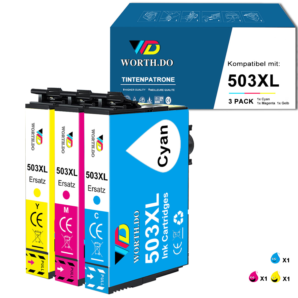 Kompatible Epson 503XL Tintenpatrone (3 Farbe)