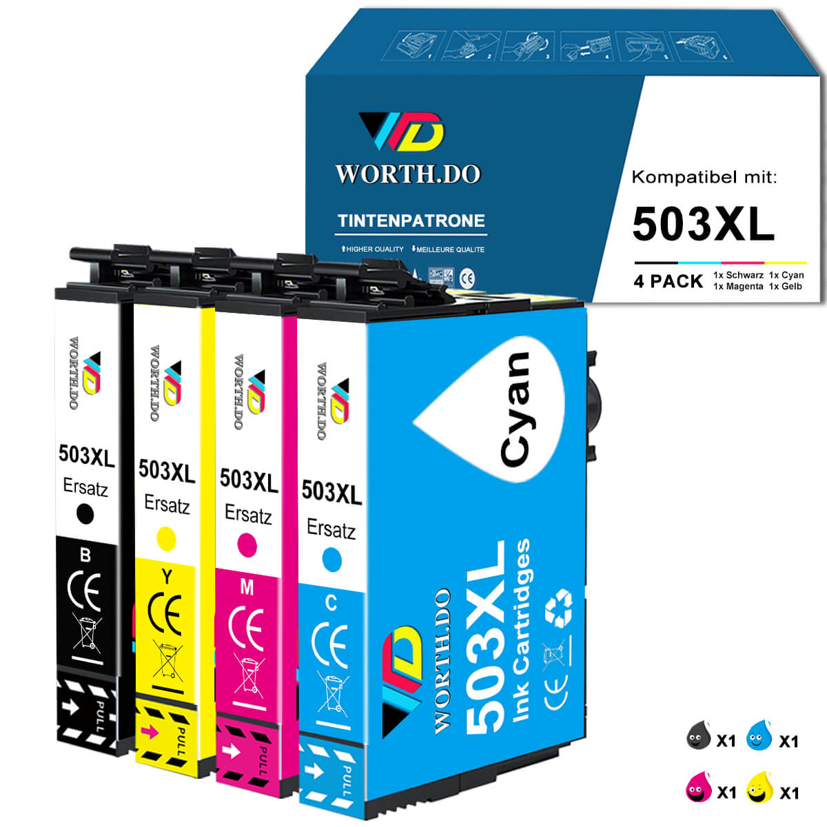 Kompatible Epson 503XL Tintenpatrone (3 Farbe)