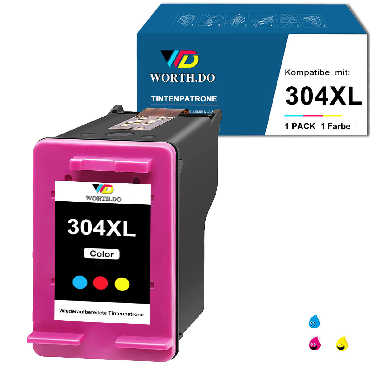    worthdo-kompatible-tintenpatronen-fuer-hp-304xl-color